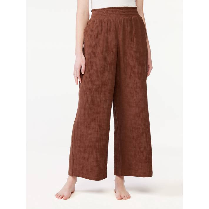 Joyspun Women's Gauze Sleep Pants, Sizes up to 3X | Walmart (US)