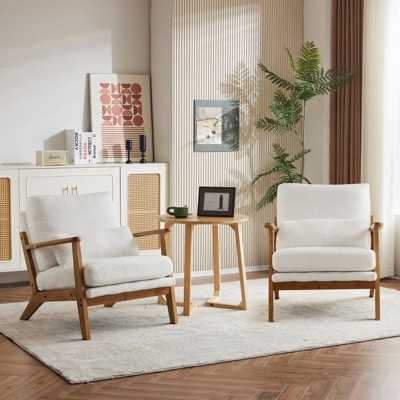 Karl Home Upholstered Single Lounge Chair Accent Chair White 2pcs | Target