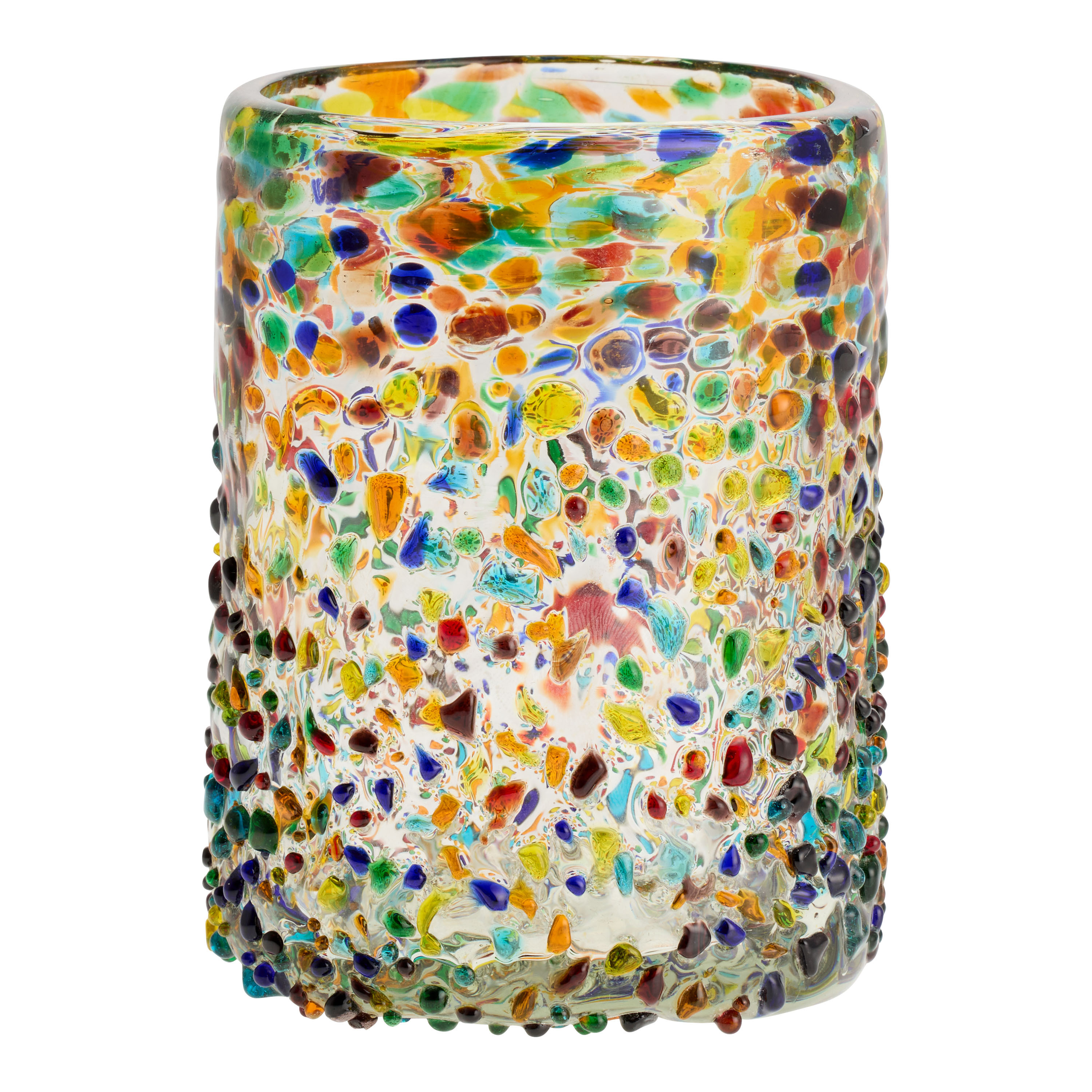 Pinata Confetti Handcrafted Recycled Double Old Fashioned Glass | World Market