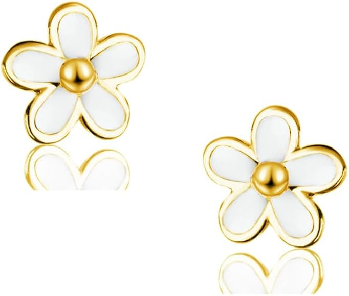 SLUYNZ Solid 925 Sterling Silver Little Daisy Earrings Studs for Women Teens Petite Flowers Studs... | Amazon (US)