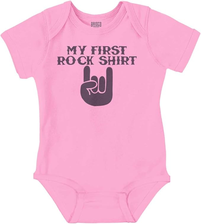 Brisco Brands My First Rock Outfit Baby Romper Boys or Girls | Amazon (US)