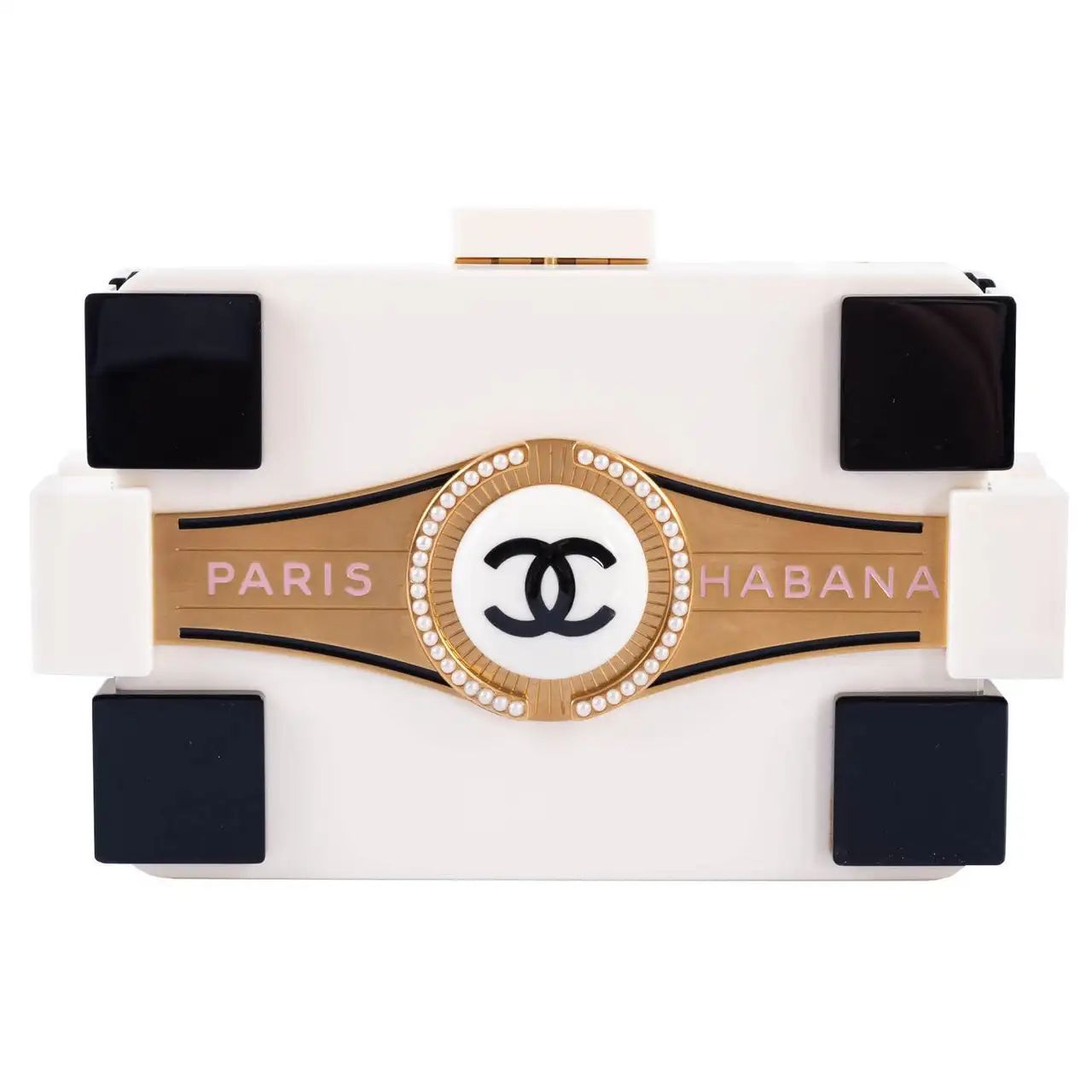 Chanel Paris-Habana Cuba Lego Plexiglass Runway Clutch | 1stDibs