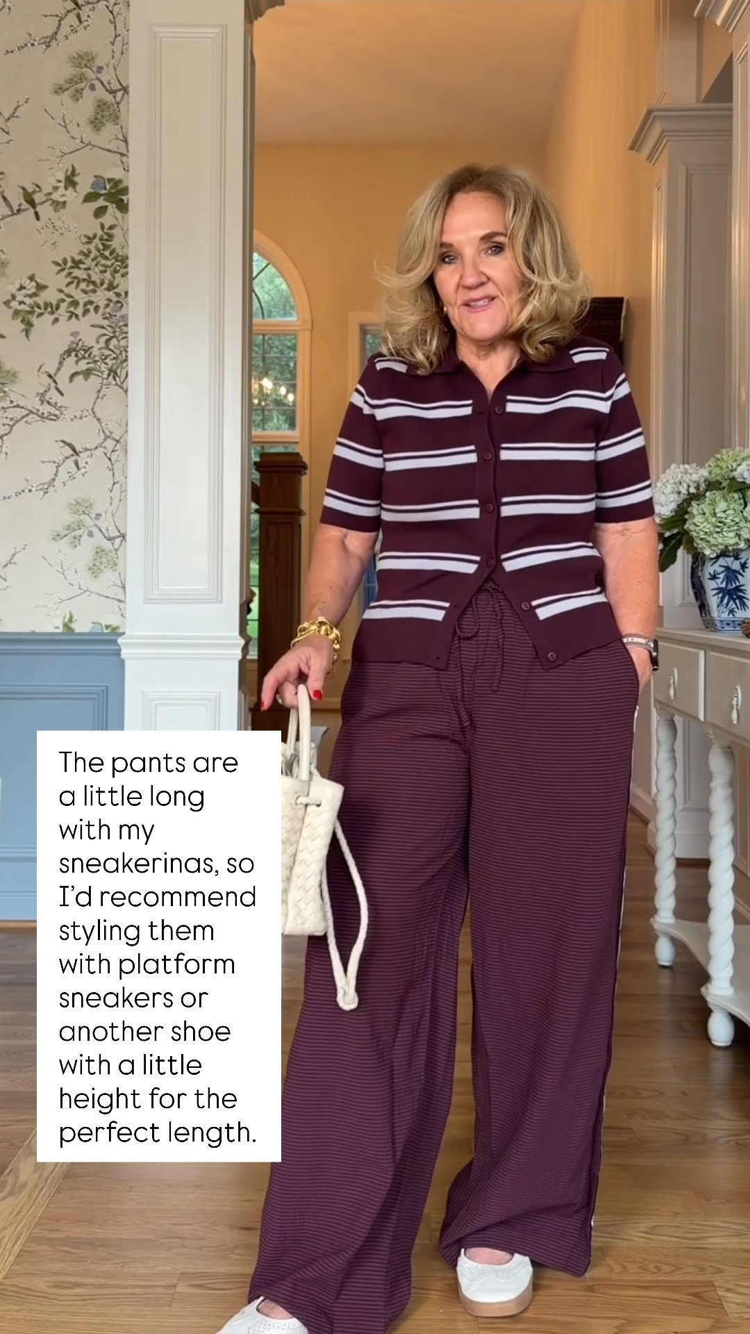 This matching set is as comfortable as it is chic! I’m wearing a medium in both the striped cardigan and the wide-leg pants. The pants are a little long with my sneakerinas, so I’d recommend styling them with platform sneakers or another shoe with a little height for the perfect length.

💡 LTK MADE EASY
❤️ Heart = Support my posts!
🔖 Save = Get sale & restock alerts
📋 Lists = Keep favorites organized
📲 Share = Send lists and products to a friend. Hello, Christmas List!
💬 Comment = Ask me anything about the fit or sizing. :-)

#LTKootd #LTKOver40 #LTKSaleAlert