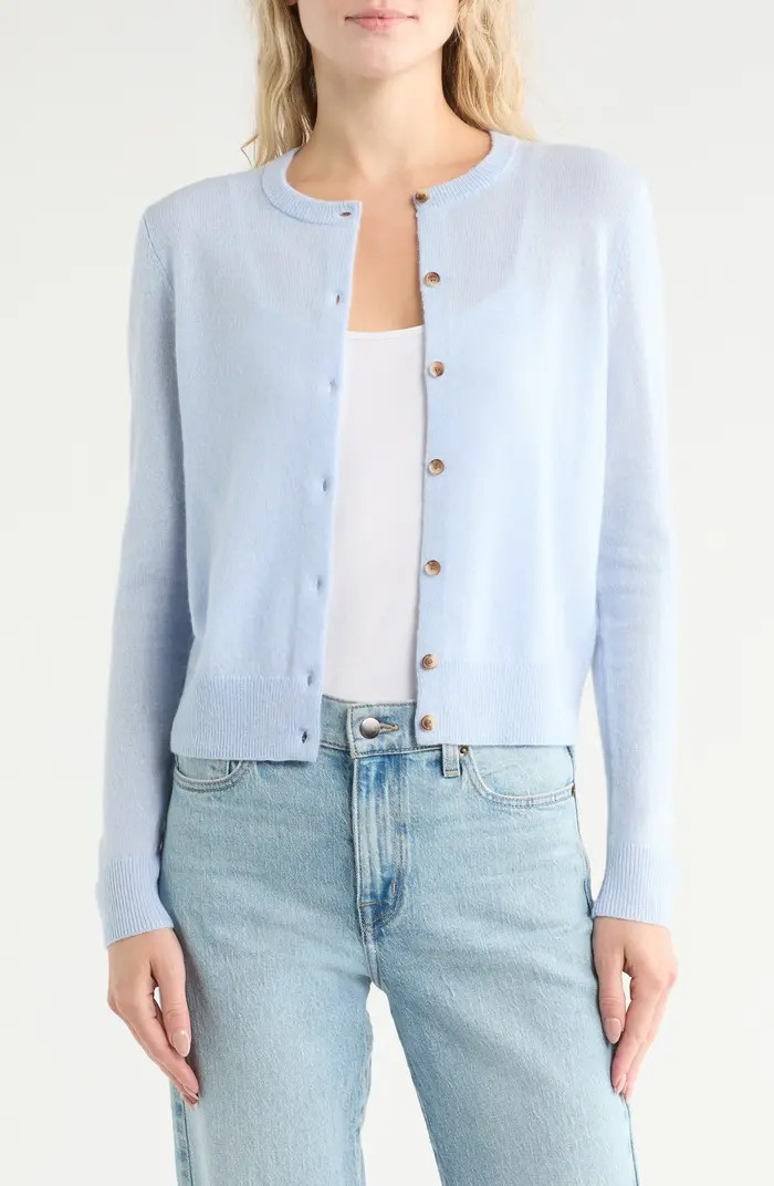 Crewneck Cashmere Cardigan | Nordstrom Rack