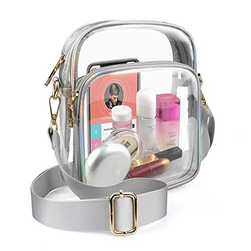 COROMAY Clear Purse TPU Clear Bag Stadium Approved Transparent Crossbody Bag | Amazon (US)