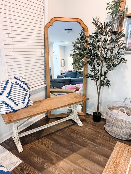 I LOVE our new Olive Tree from Target! It’s truly beautiful for the price! 

The mirror is Target also, and the bench is Decor Steals! If you don’t subscribe to them, you need to check them out! They have daily deals that are amazing! 

#LTKfamily #LTKGiftGuide #LTKhome