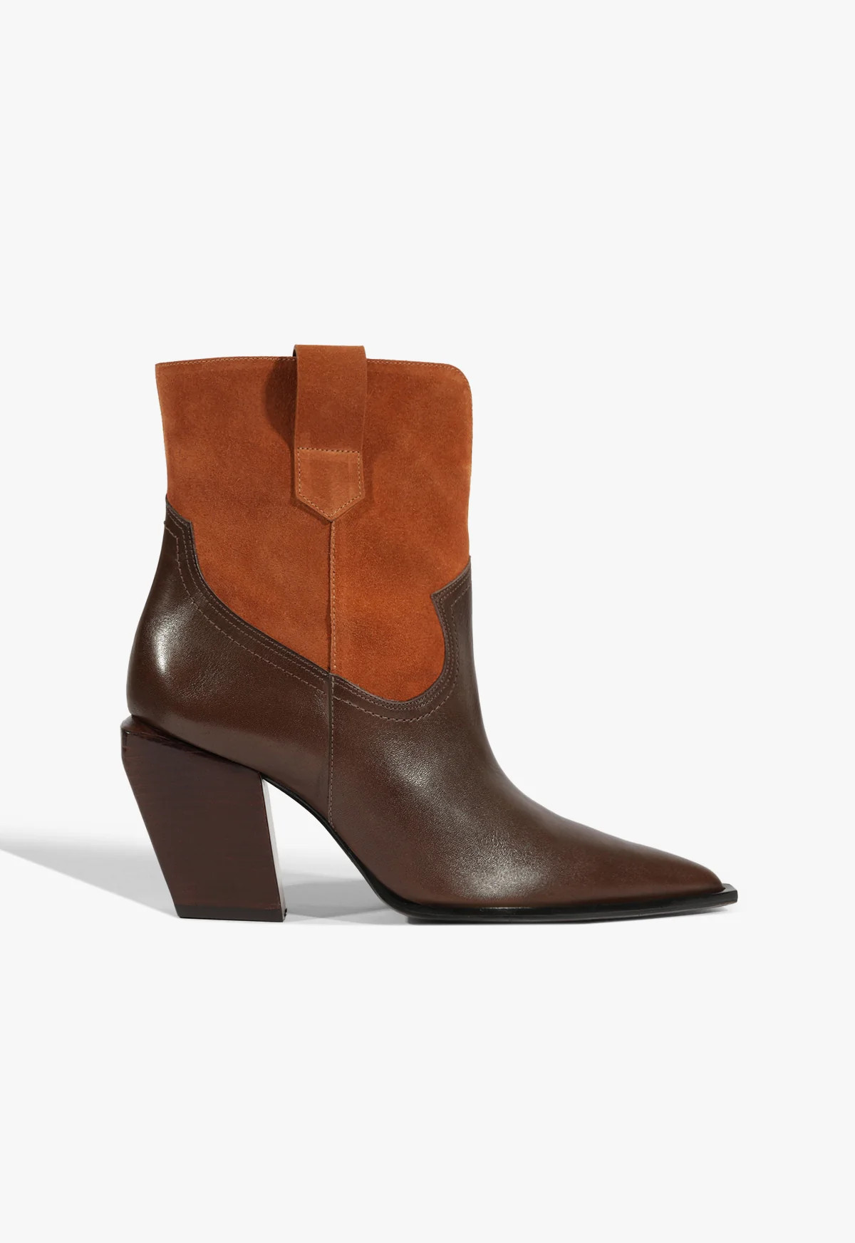 Seal Brown Leather Bootie Memphis | SCHUTZ | Schutz (US)