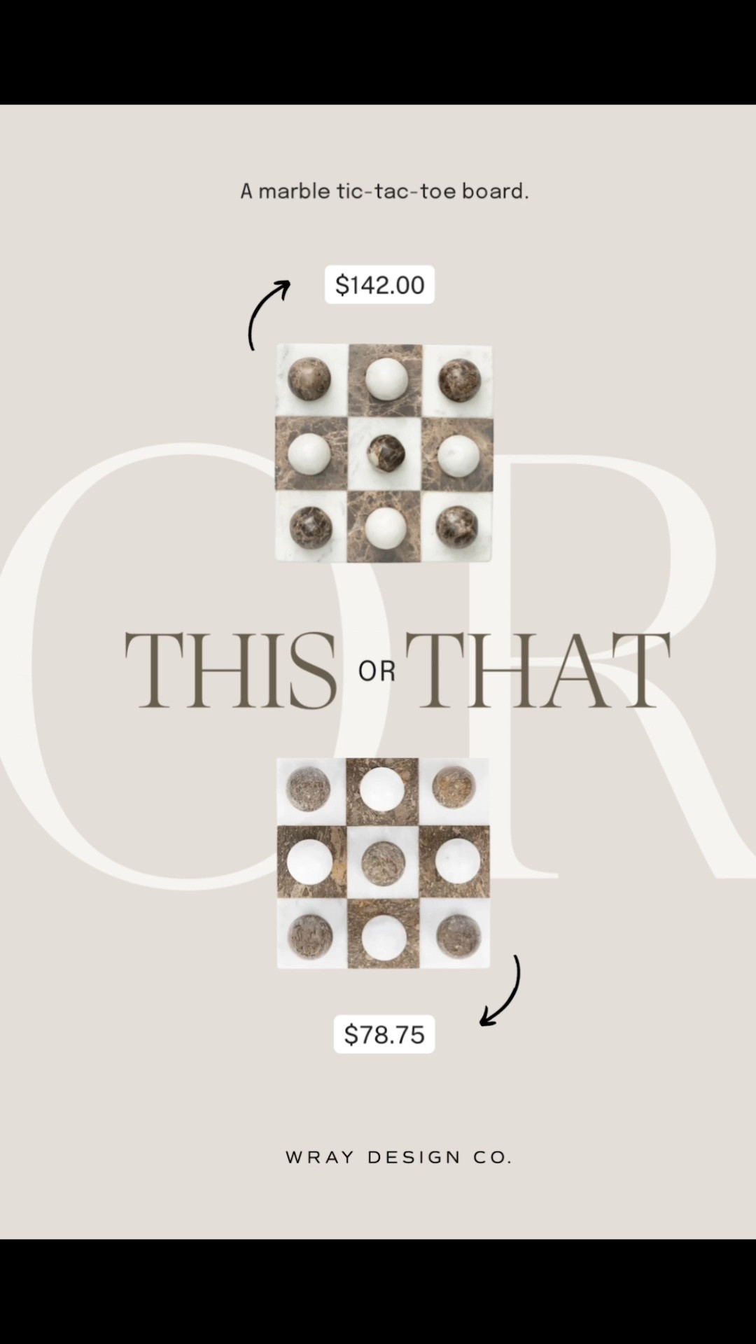 Your weekly look for less is here! This cute marble tic-tac-toe board would be a great addition to any coffee table. Will you splurge or save? Let me know in the comments! And remember, your home can look good regardless of your💲budget.

#LTKHome #LTKSaleAlert