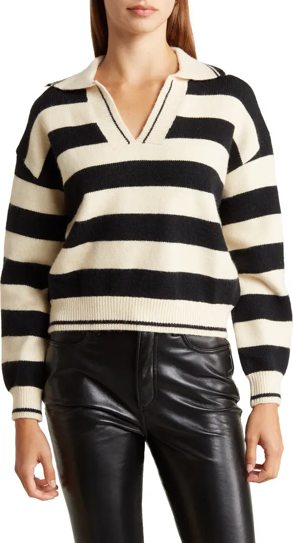FRNCH Mika Stripe Crop Sweater | Nordstromrack | Nordstrom Rack