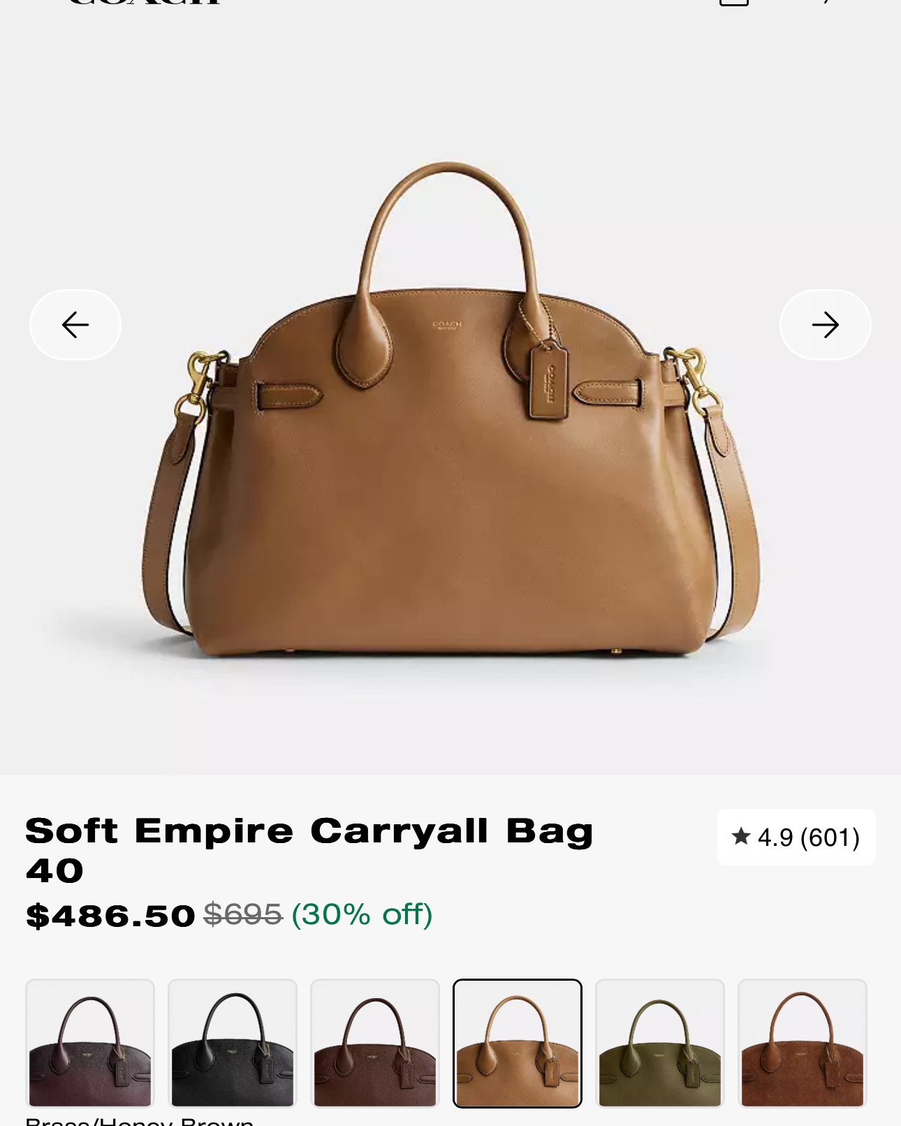 Coach honey brown mark downs!! Empire 40, 48 & chain tabbys!! #coachempire #empire40 #chaintabby30 #chaintabby #coachsale