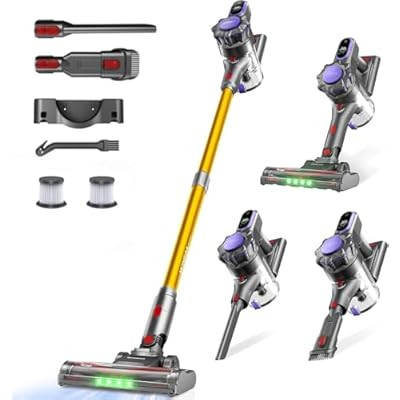 MONSGA Cordless Vacuum Cleaner, 45KPa 400W Stick Vacuum for Home, 50Mins Anti-… | Amazon (US)