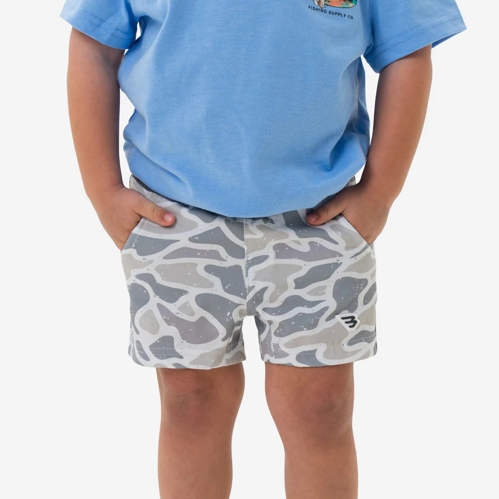 Youth Athletic Short - White Camo | BURLEBO