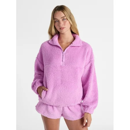 No Boundaries Plush Pullover, Women's | Walmart (US)
