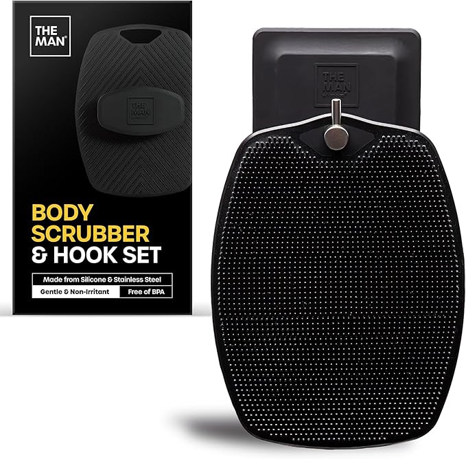 The Man Body Scrubber & Hook - Silicone Body Scrubber for Men - Shower Scrubber for Men - Silicon... | Amazon (US)
