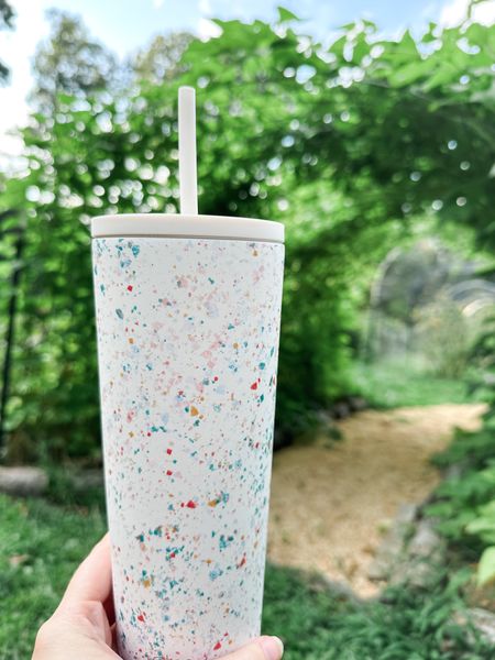 Can you ever have too many water bottles?! 😅 As much as I love some of my larger tumblers with handles, this 24 oz. tumbler is so sleek and chic. I love the subtle terrazzo pattern on cream white. And it keeps my drink cold ALL day! Also love that it comes with two silicone straws and the opening for the straw is a tight sealed silicone hole to help keep it in place and doesn’t leak as quickly.

#LTKGiftGuide #LTKfindsunder50 #LTKhome