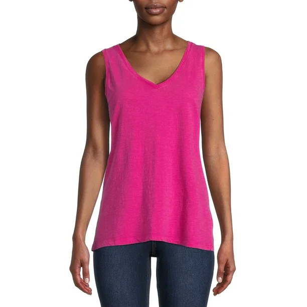 Time And Tru Women's V-Neck Tank Top - Walmart.com | Walmart (US)
