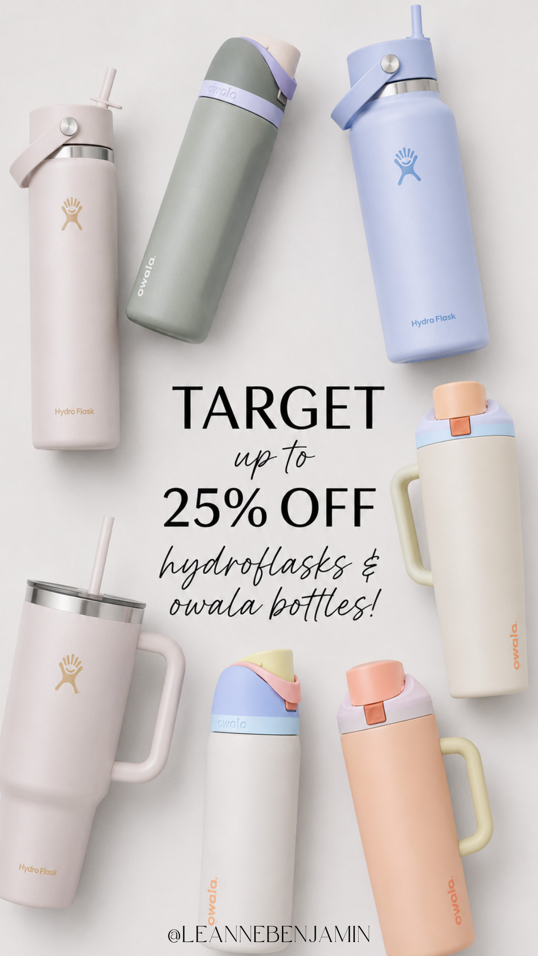 up to 25% off hydroflasks and owala bottles at Target!  

 #LTKActive #LTKOver40 #LTKSaleAlert
