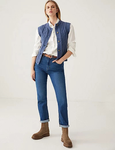 Jeans straight de Tencel&trade; | Marks and Spencer ES