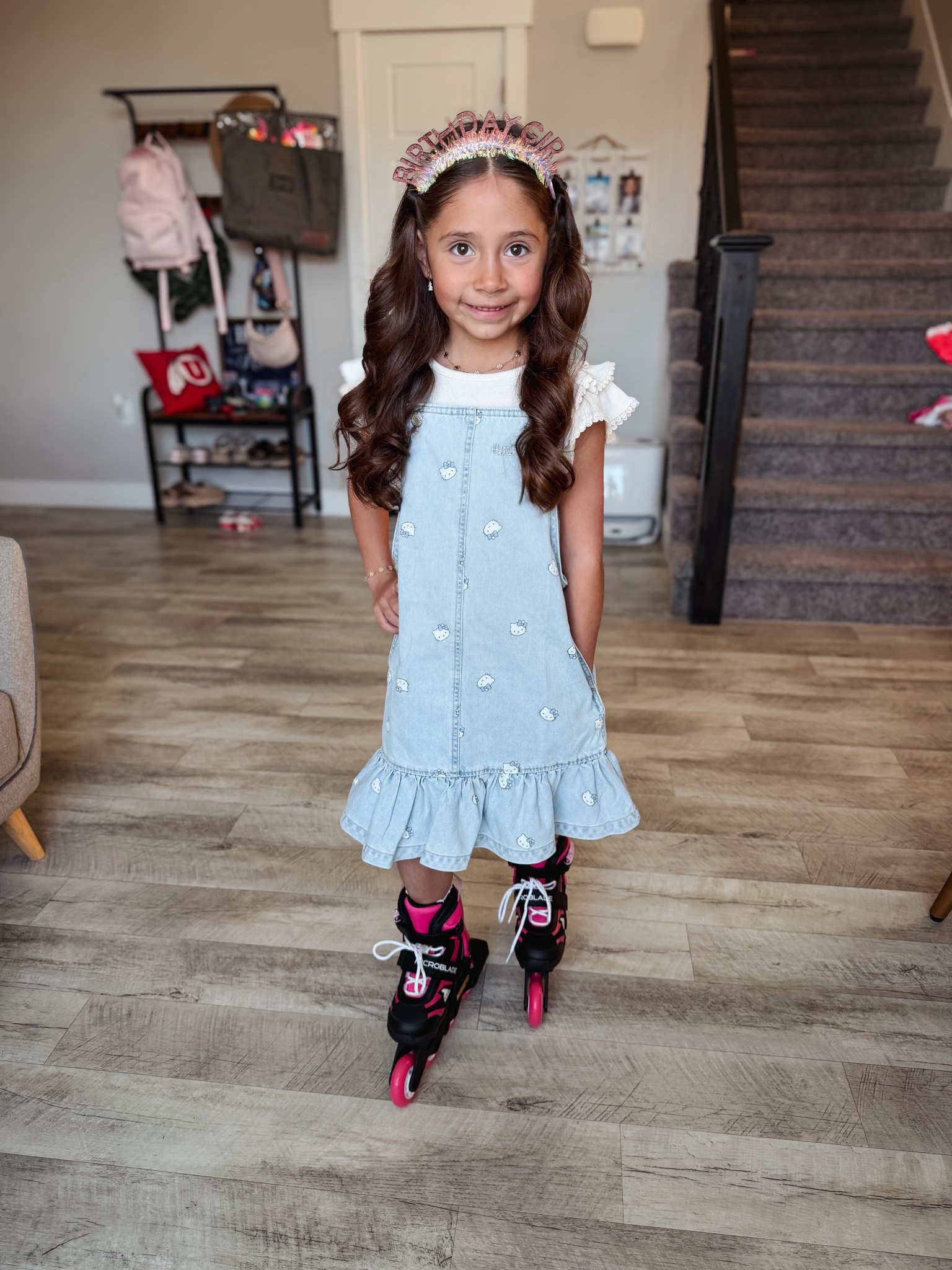 Outfit, head band, and roller blades 😉
