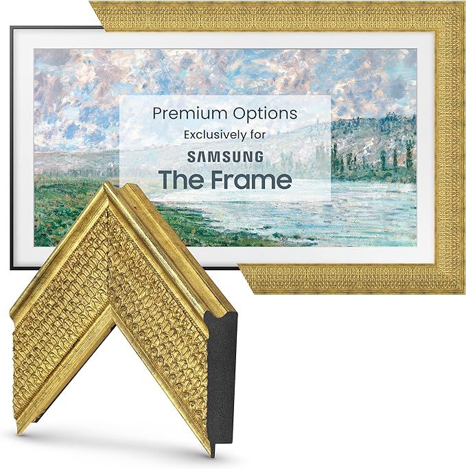 Deco TV Frames - Gatsby Gold Smart Frame Compatible ONLY with Samsung The Frame TV (Fits 2021-202... | Amazon (US)