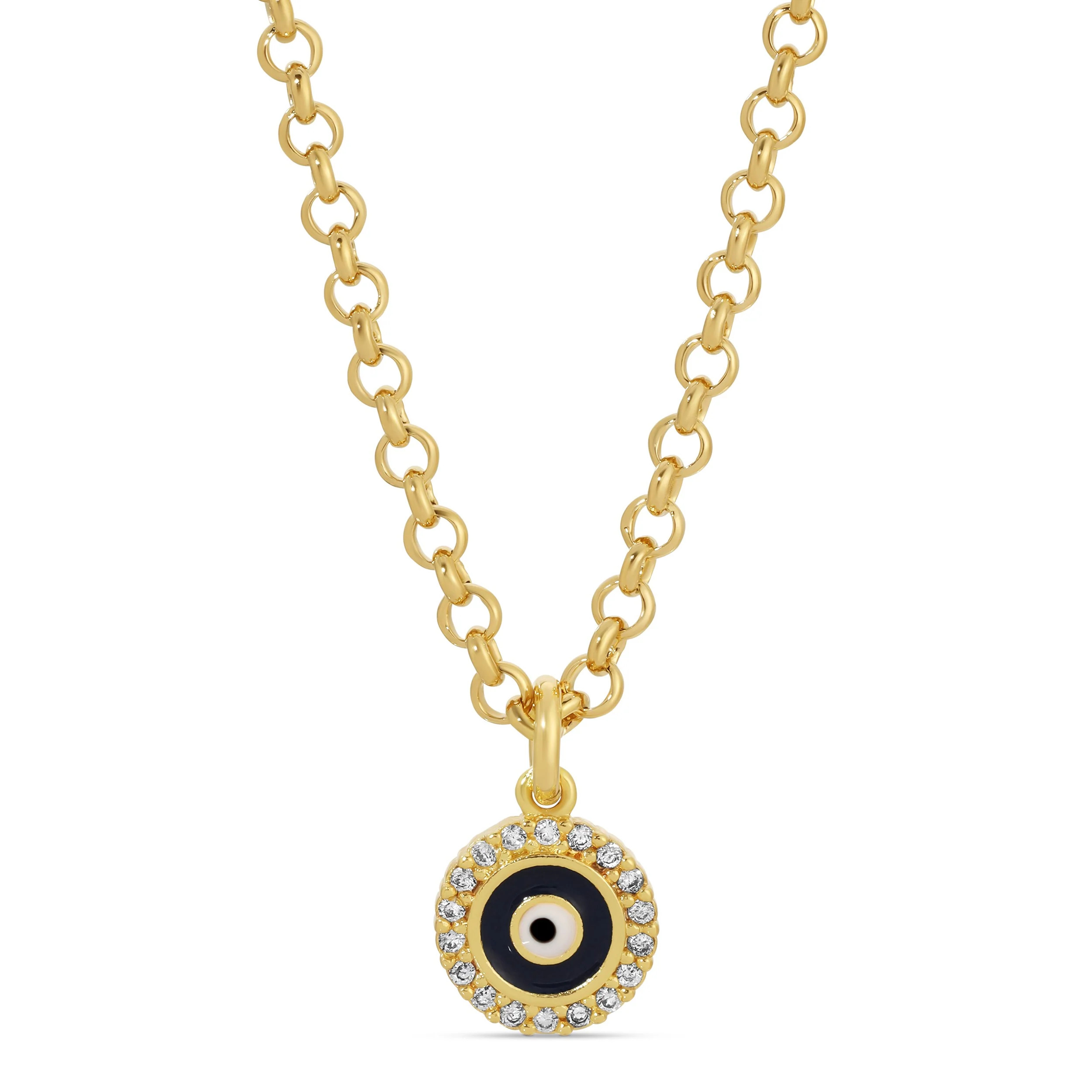 Black and Diamond Evil Eye Necklace | Meghan Bo Designs