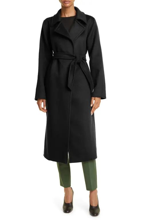 Max Mara Manuela Cashmere Wrap Coat in Dark Green at Nordstrom, Size 4 | Nordstrom