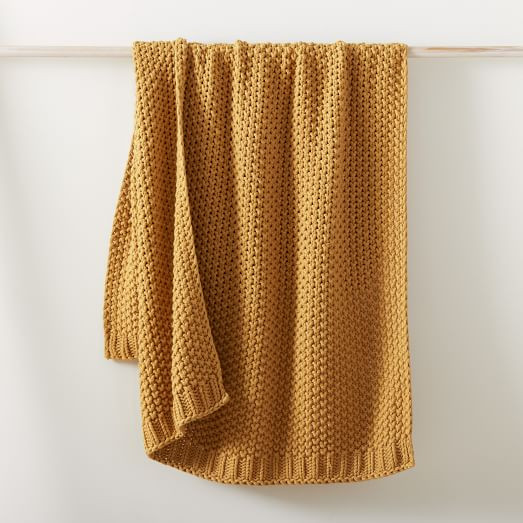 Chunky Cotton Knit Throw | West Elm (US)