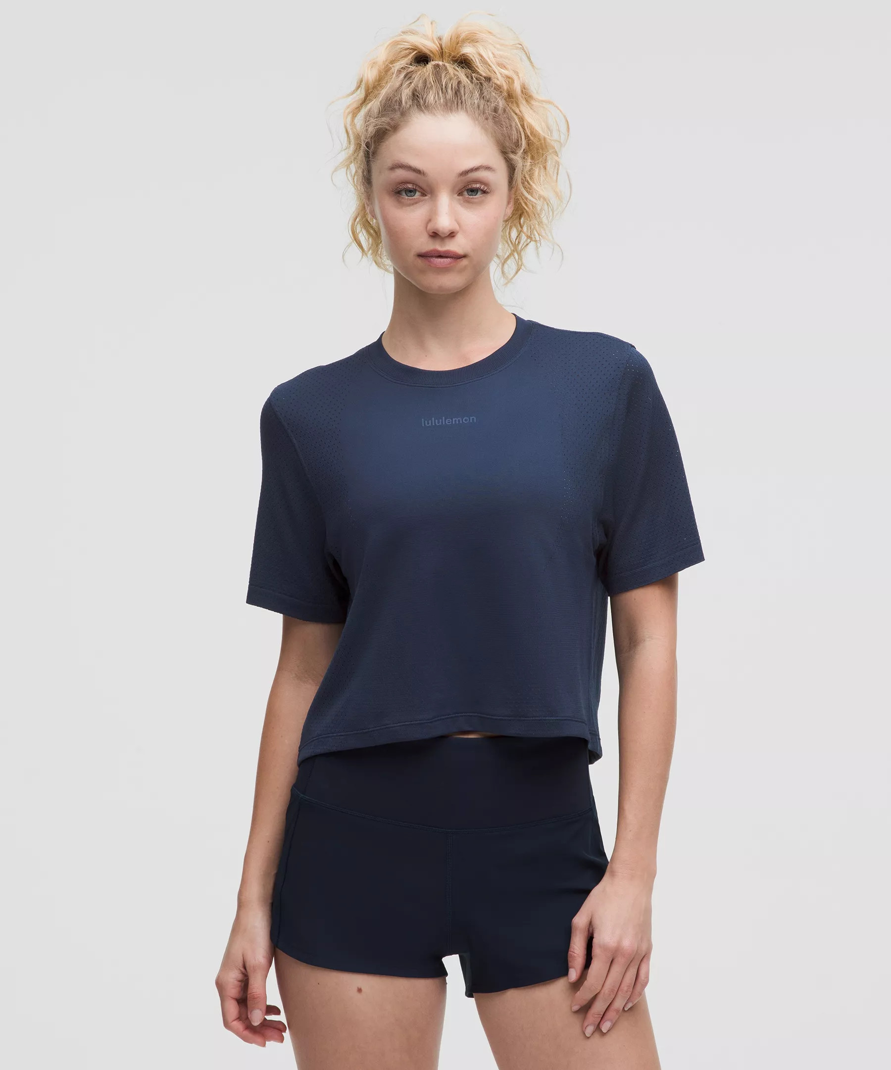Swiftly High-Low Cropped Short-Sleeve Shirt | Lululemon (US)