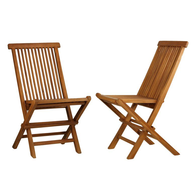 Bare Decor  Vega Golden Teak Wood Outdoor Folding Chair (Set of 2) - Walmart.com | Walmart (US)