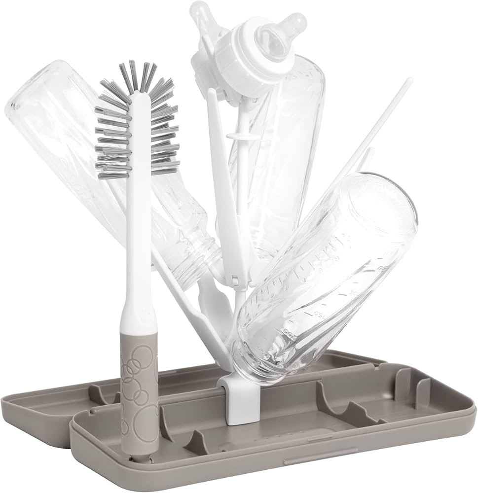 Ubbi On-The-Go Drying Rack and Brush Set, includes Travel Case and Bottle Brush for Compact Stora... | Amazon (US)