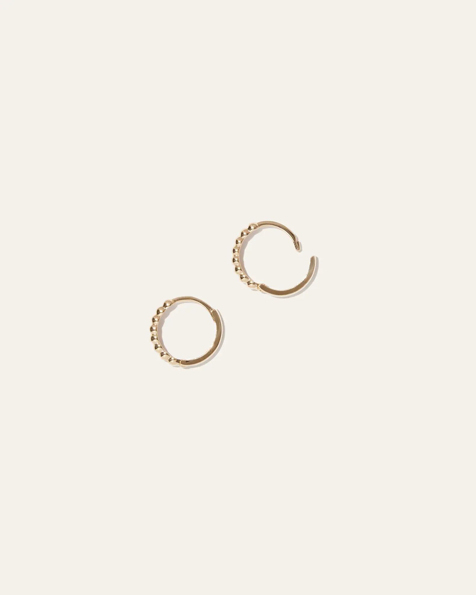 14k Gold Beaded Hoops | Quince | Quince