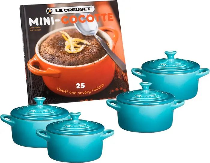 Le Creuset Four Mini Cocottes with Cookbook | Nordstrom | Nordstrom