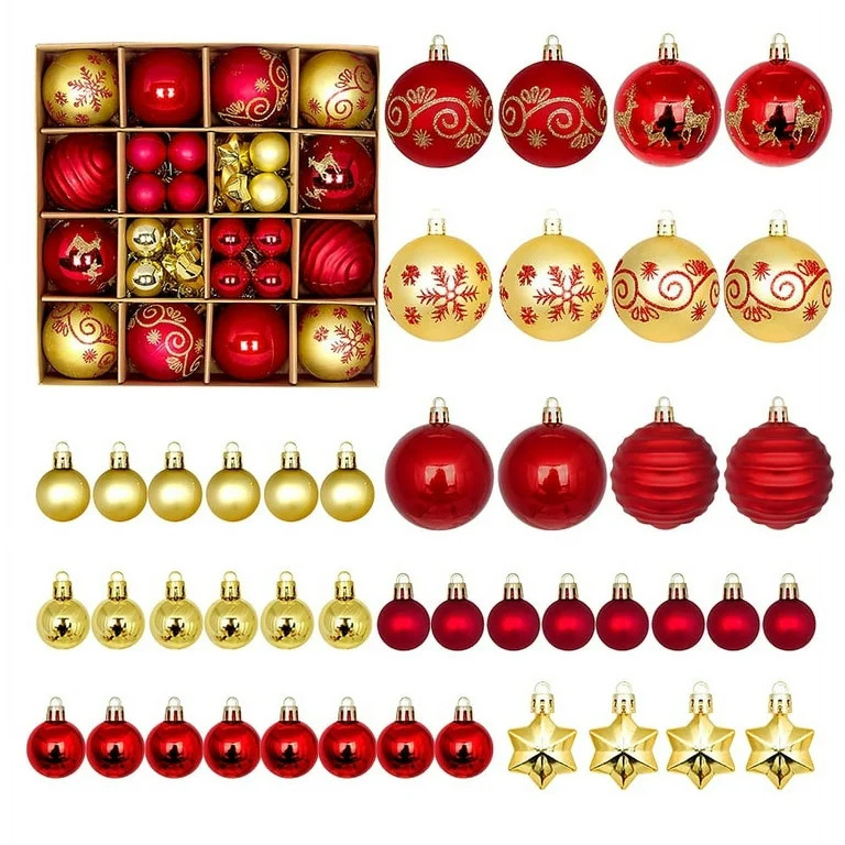 PayUSD Christmas Balls Ornaments for Christmas Decorations 44 pcs Xmas Christmas Tree Shatterproo... | Walmart (US)