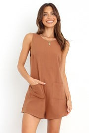 Dory Romper - Tan | Petal & Pup (US)