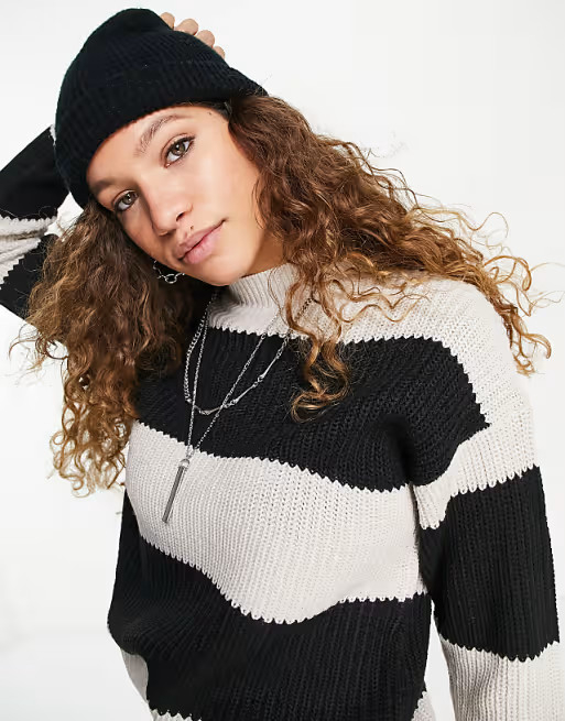 Only knitted jumper in bold stripe | ASOS (Global)