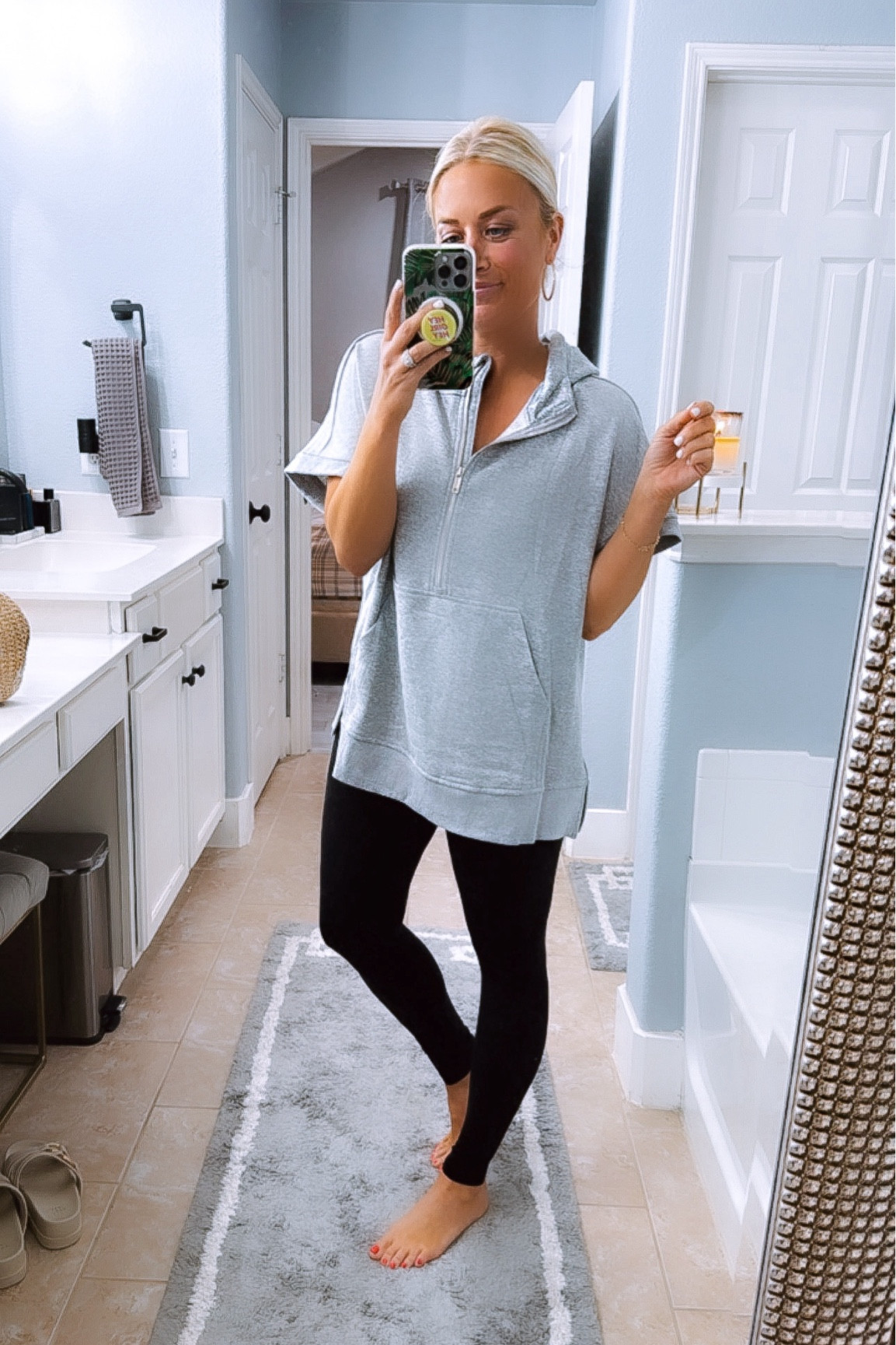 Fisoew Woen's 2 Piece Outfits Sweatsuit Long Sleeve Turtleneck Sweatshirts And Wide Leg