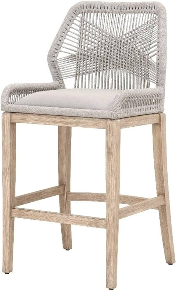 Star International Furniture Woven Loom 30" Fabric Barstool in Taupe Gray | Amazon (US)