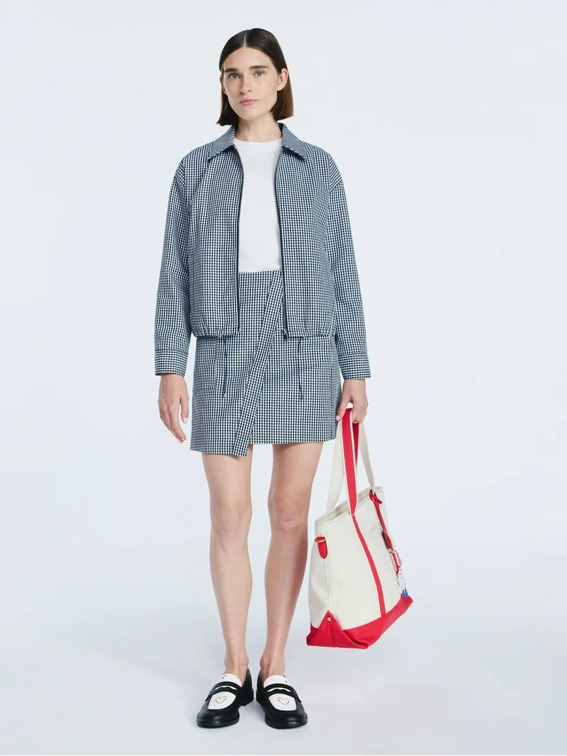 Free Assembly Women's Collared Bubble Jacket with Long Sleeves, Sizes XS-XXL | Walmart (US)