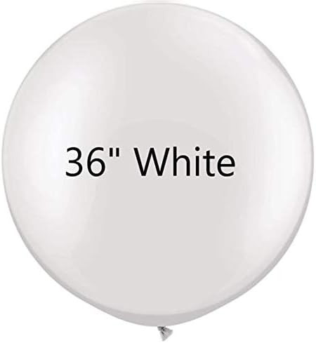 36 inch White Latex Balloons Large Round Balloon for Birthday Wedding Party Decorations,6 pcs | Amazon (US)
