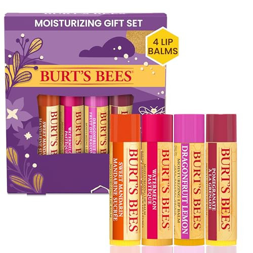Burt's Bees, 4 Lip Balms, Beeswax Bounty Set, Pomegranate, Sweet Mandarin, Coconut And Pear & Watermelon | Amazon (US)