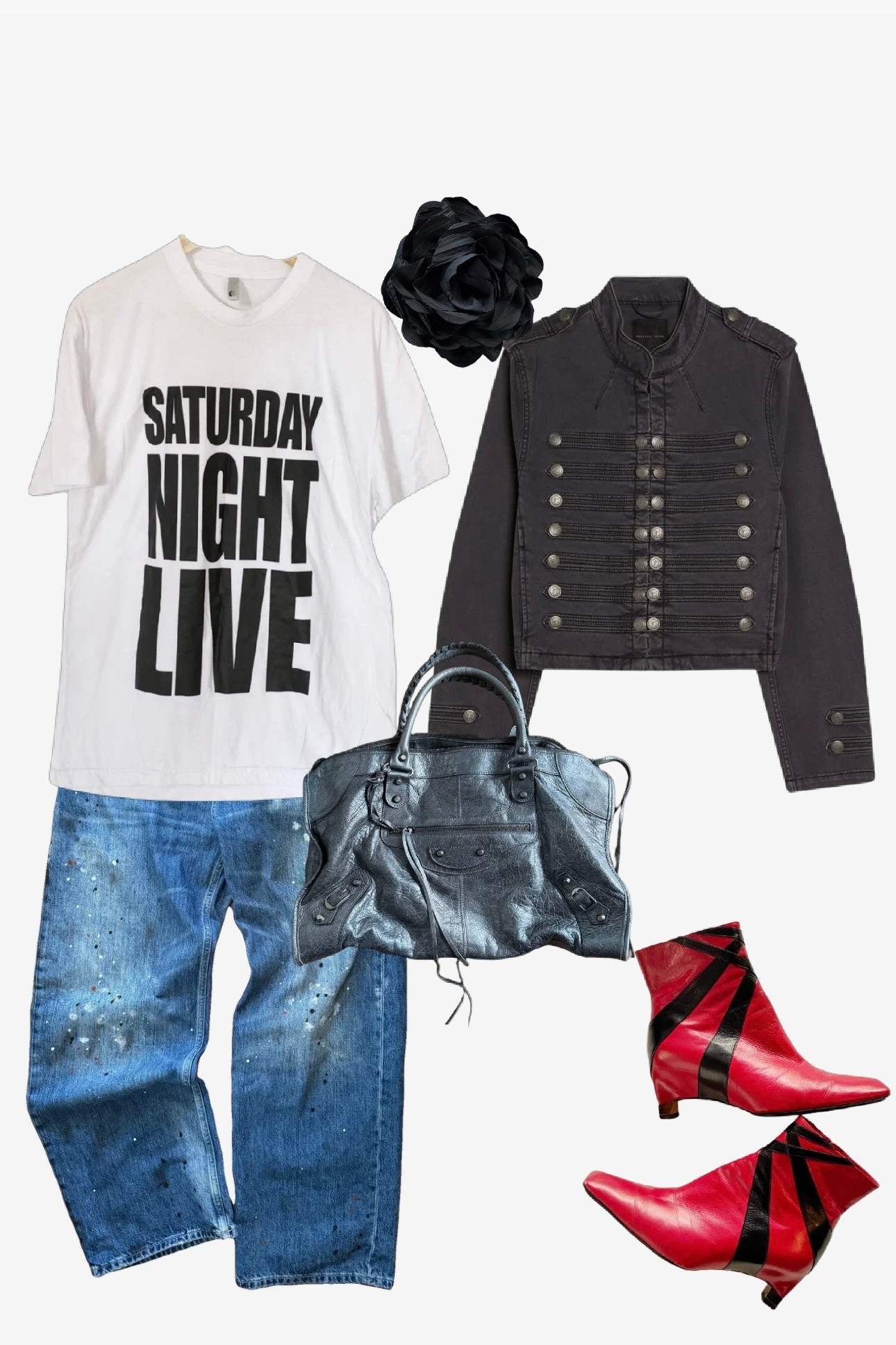 T-shirt, bag, boots, and flower brooch are preloved/vintage  

#LTKSeasonal #LTKootd #LTKOver40
