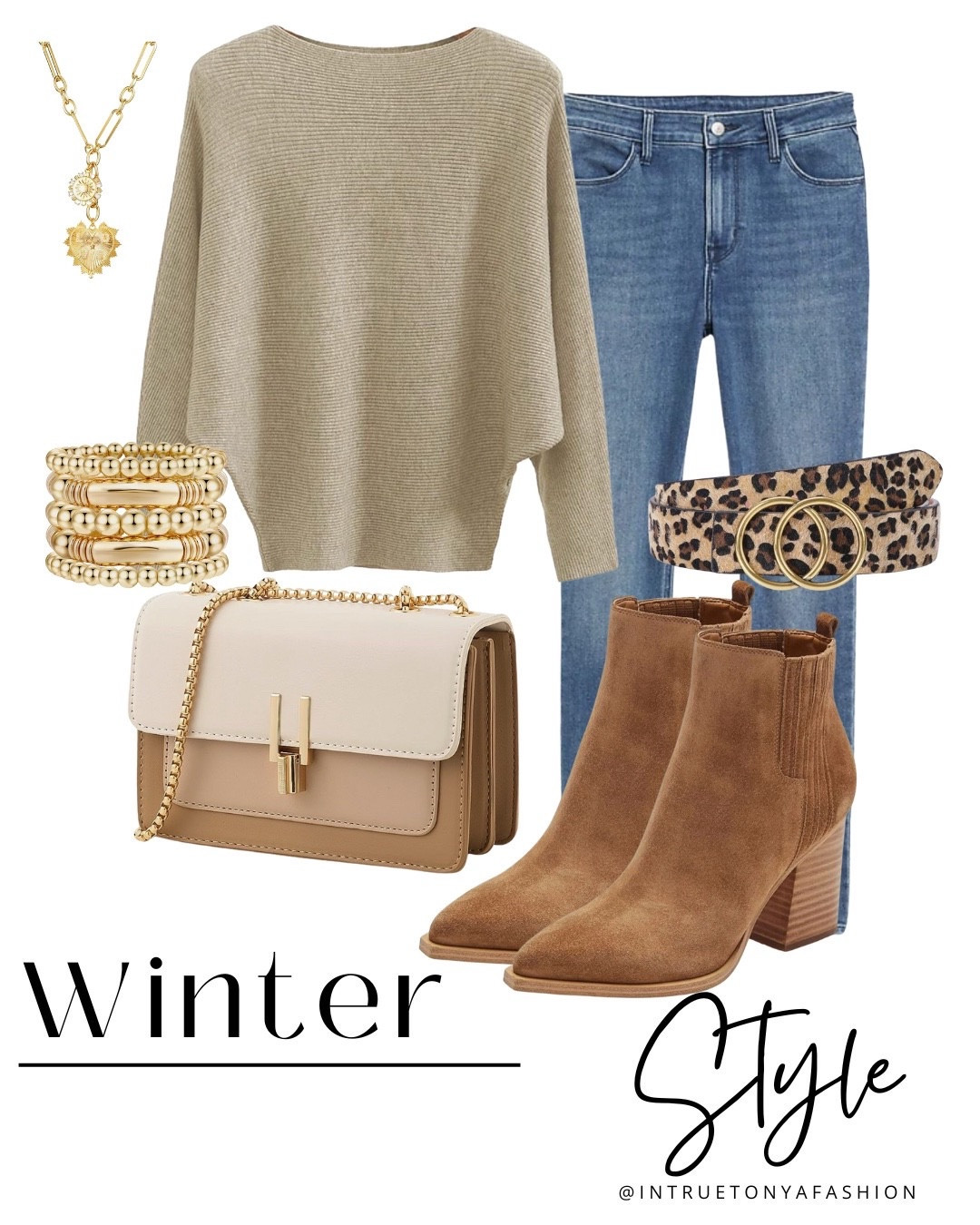 Winter outfit idea — sweater, boot cut jeans, brown boots, leopard print belt and neutral purse 








Winter outfit
Winter fashion
Amazon winter outfits
Trending winter fashion 
 casual winter outfits | winter fashion | size 4-6 | cold weather outfits | winter outfit ideas | layering outfit for the cold| winter fashion 2025 | outfit inspo | outfit ideas | winter outfits amazon  | casual outfit Ideas  | Outfits | Amazon Casual Outfit | Cute casual outfits | Preppy Outfit 

#LTKFindsUnder50 #LTKSaleAlert #LTKootd