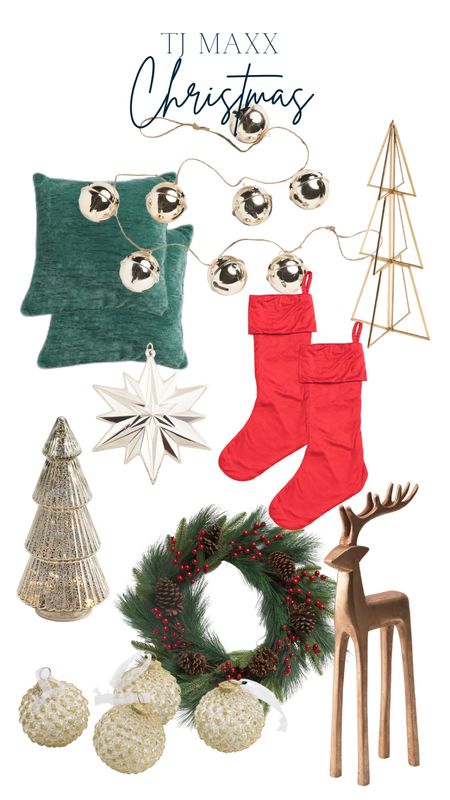 Tj Maxx and home goods red and green traditional Christmas decor 

#LTKSeasonal #LTKHoliday #LTKhome