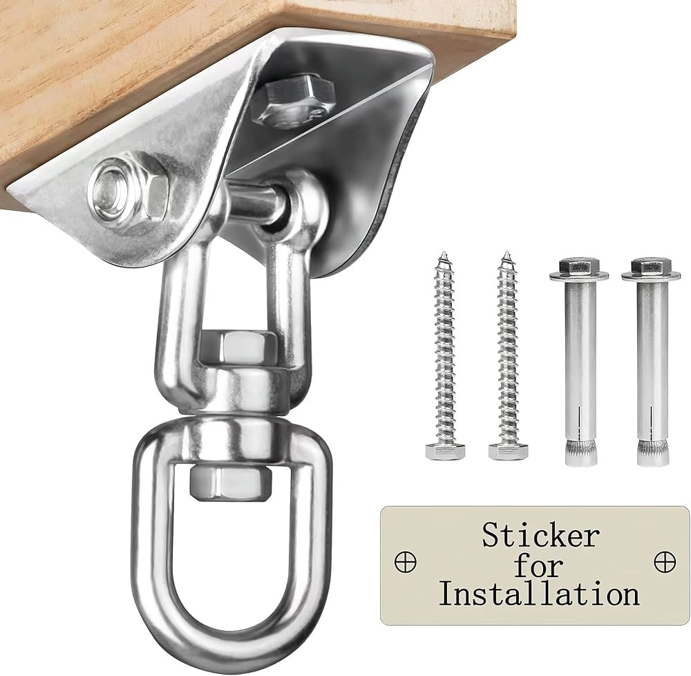 Aisto Swing Hanger Swivel Hook for Swing Sets Porch Wood Concrete Ceiling Silent 304 Stainless St... | Amazon (US)
