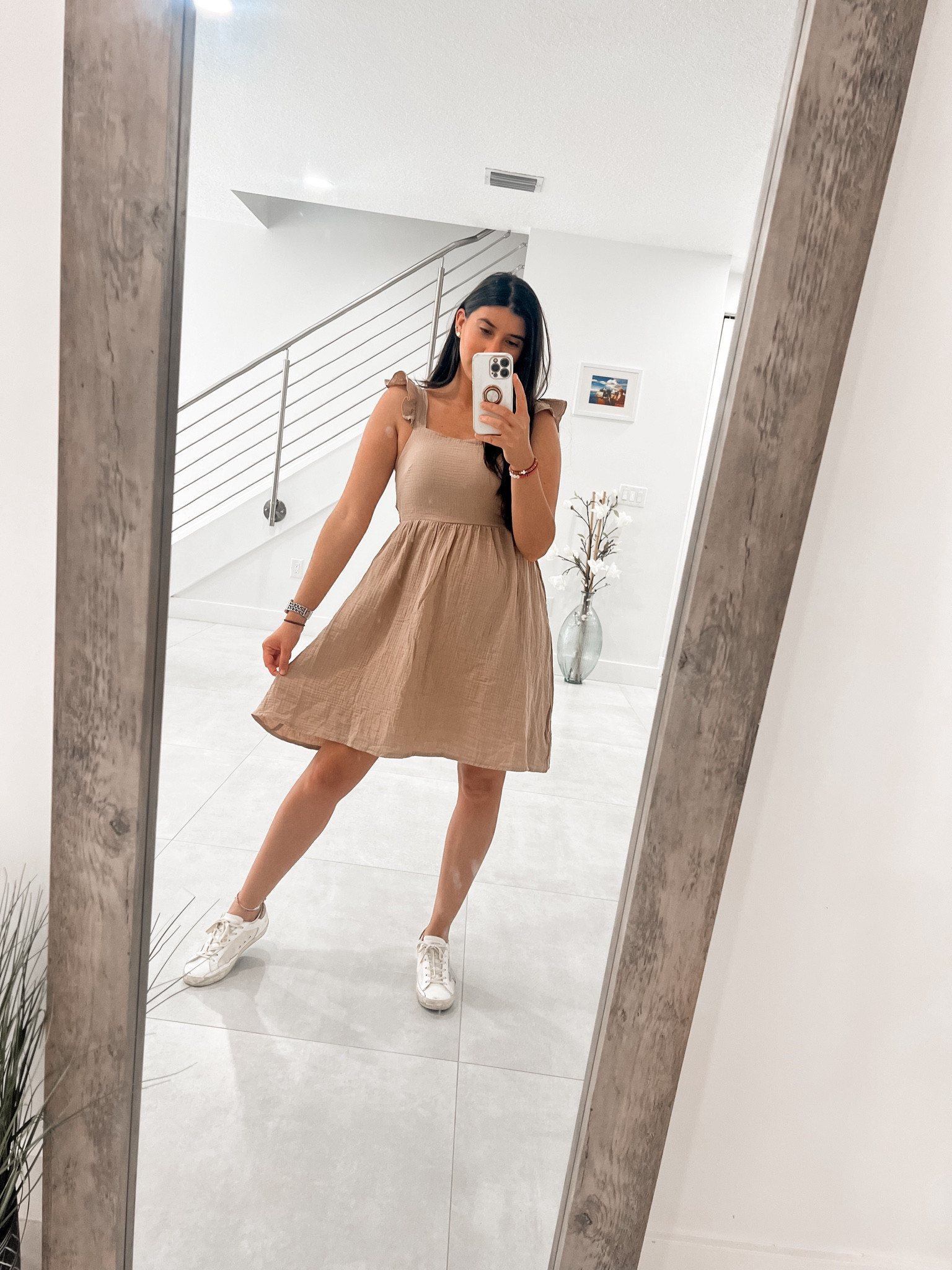 Simple, stylish, and oh-so-comfy! This neutral-toned dress paired with classic white sneakers is a must-have for effortless everyday looks. Shop the full outfit through my link! 🤍✨ #CasualChic #SummerStyle #EverydayOutfit #LikeToKnowIt #MinimalistFashion #EffortlessVibes #ShopMyLook

#LTKFallSale #LTKFindsUnder50 #LTKFindsUnder100