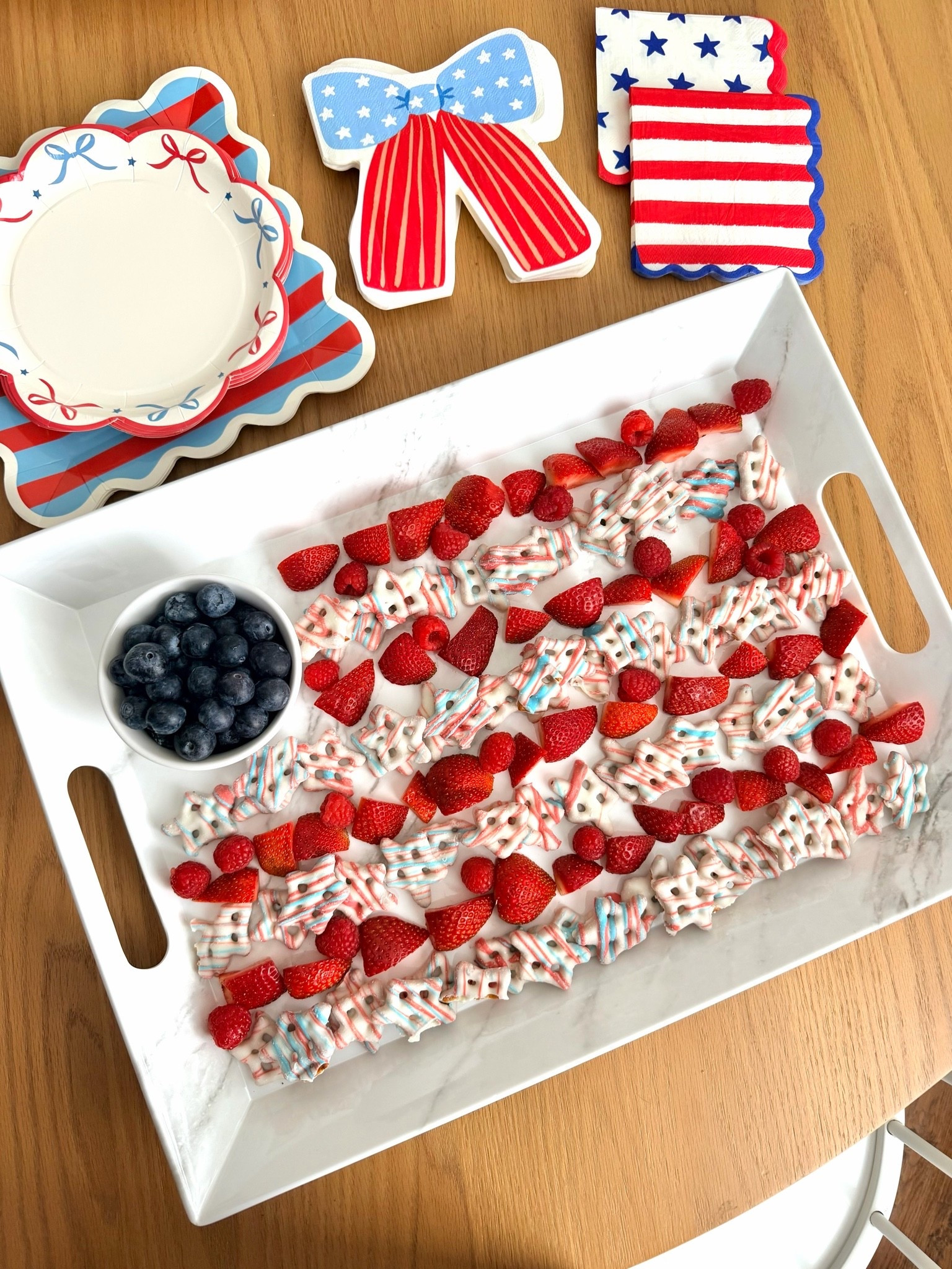 I make some version of this board every summer! Easy and festive! 
💙❤️💙
.

#LTKootd #LTKmomlife #LTKfoodie