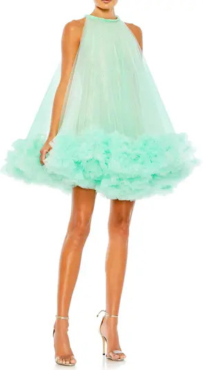 Frill Hem Layered Minidress | Nordstrom