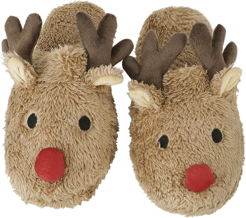 Amazon.com | Cute Animal Warm Faux Fur House Slippers for Women Ladies Girls Funny Christmas Cost... | Amazon (US)