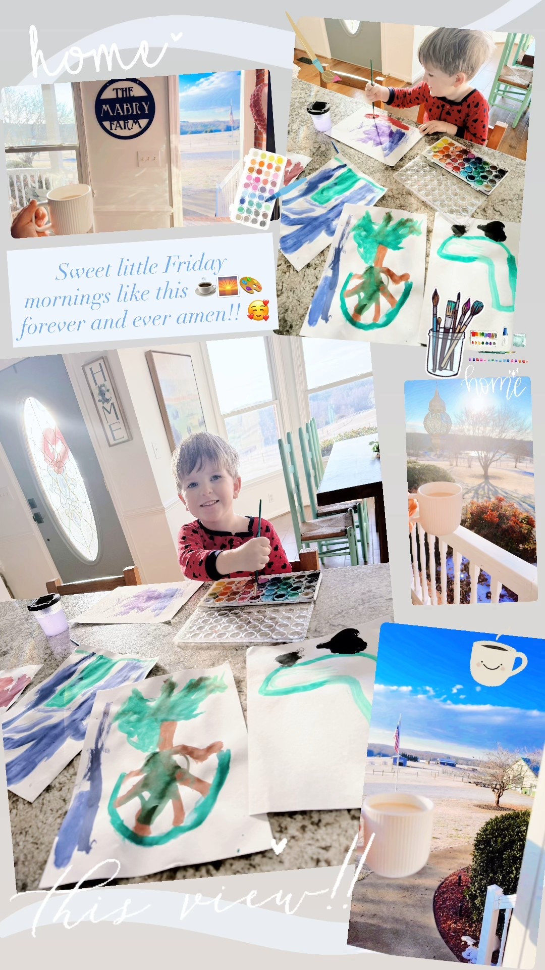 Sweet little Friday mornings like this ☕️🌅🎨 forever and ever amen!! 🥰