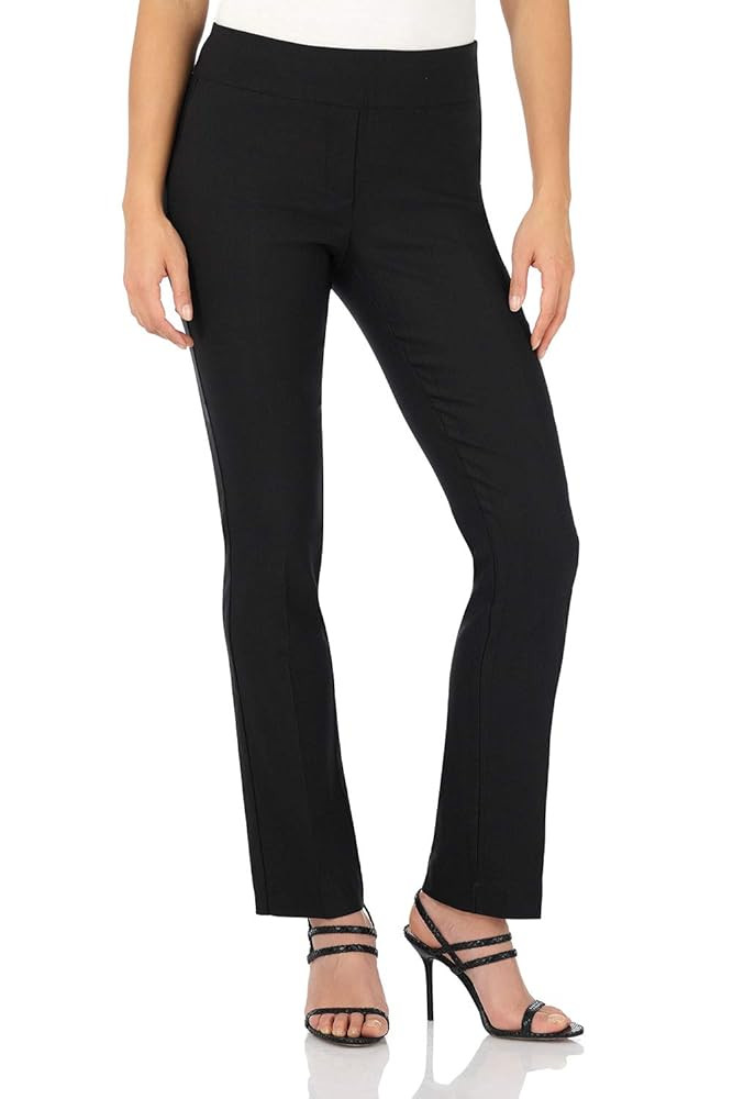 Rekucci Women's Ease Into Comfort Stretchy Straight Leg Office Pant with Tummy Control | Amazon (US)